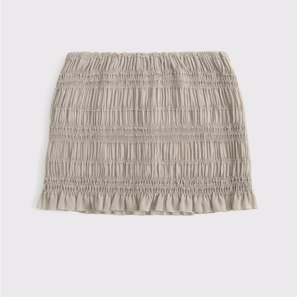 Abercrombie Mid Rise Sheer Ruched Mini Skort Size Small
